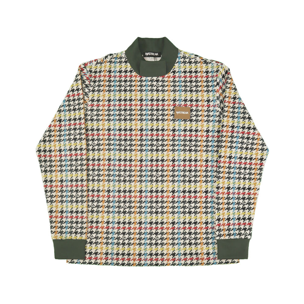 千鳥柄PTモックネック MEN / NSTB032M