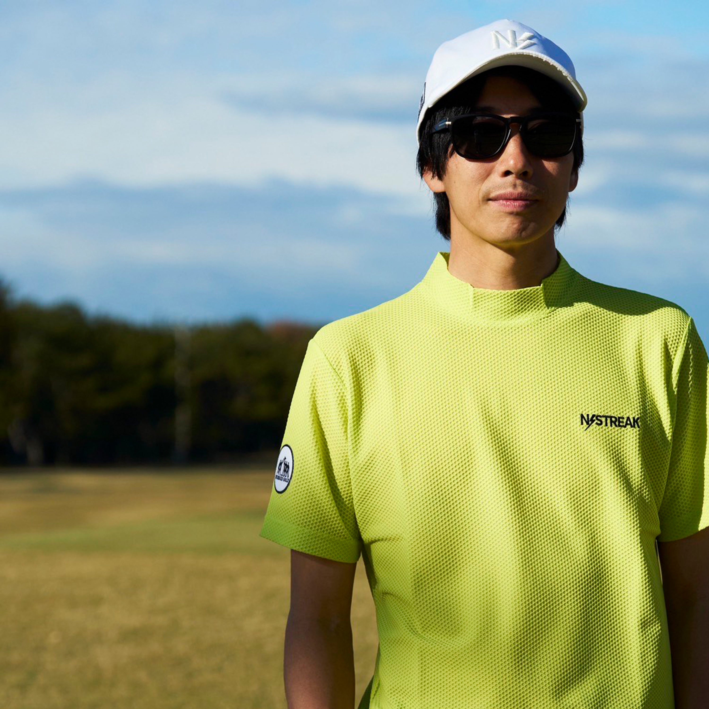 メッシュ半袖モックBGコラボ MEN / NSTB075M
