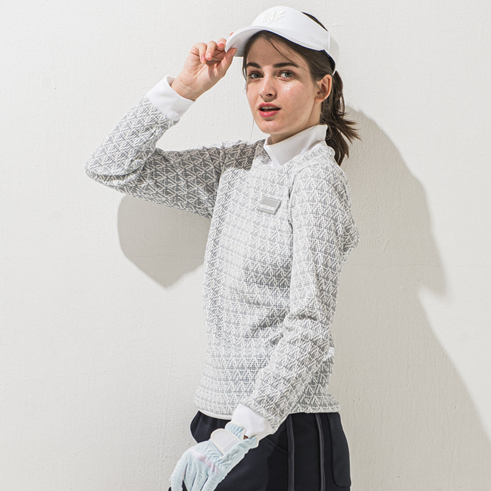 2WAYワッフルPTモックネック WOMEN / NSTB043W