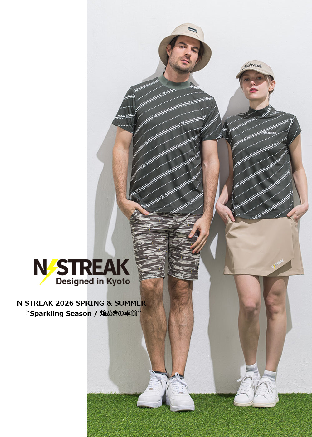 NSTREAKラグスポ半袖ポロ、ラグスポショートパンツ、帽子 N STREAK | ゴルフアパレルのニューブランド